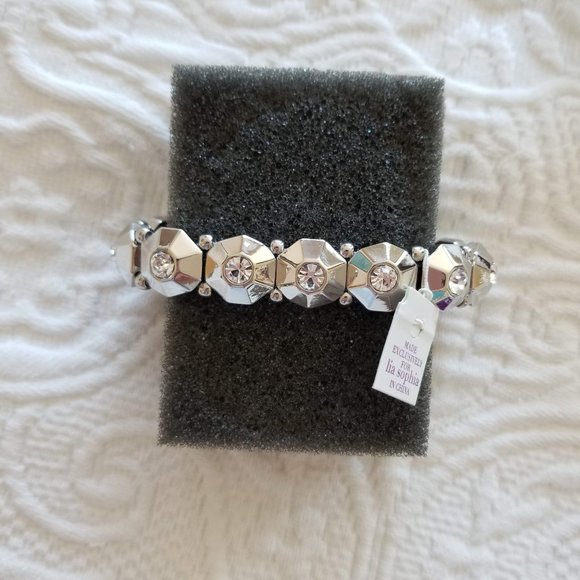 Lia Sophia Silver "Amplify" Stretch bracelet - Picture 2 of 9